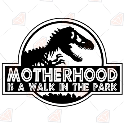 Motherhood Is A Walk In The Park Svg Cartoons