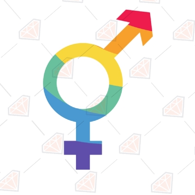 Lgbt Pride Love Svg | Gender Symbol with Rainbow Svg Lgbtq Pride