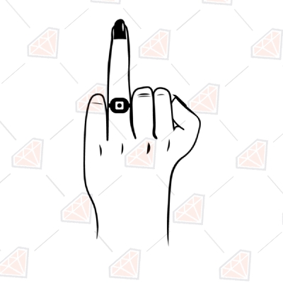 Wedding Finger SVG, Bride Hand SVG Cut Files Funny SVG
