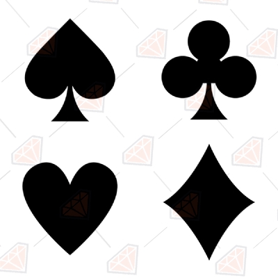 Playing Cards Symbol SVG, Ace of Spades SVG, Diomand, Hearts, Clubs ...