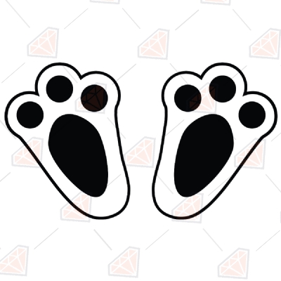Pink Rabbit Foot Pink Bunny Feet Svg Files, Rabbit Feet Clipart | Premium SVG