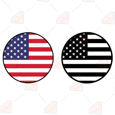 Download Circle Usa Flag Svg Vector File Circle Black Us Flag Svg Cut Files Premium Svg