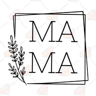  Floral Mama Square Svg | Mother Shirt Design For Cricut Mother's Day SVG
