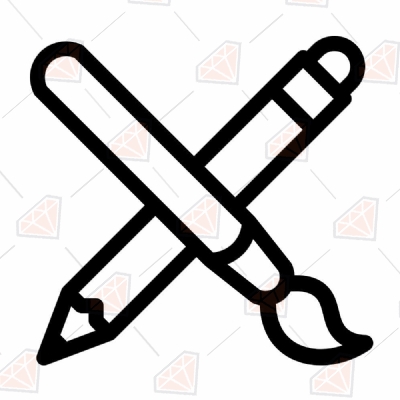 Pencils Draw Vector SVG Cut File, Pencils SVG Instant Download Drawings