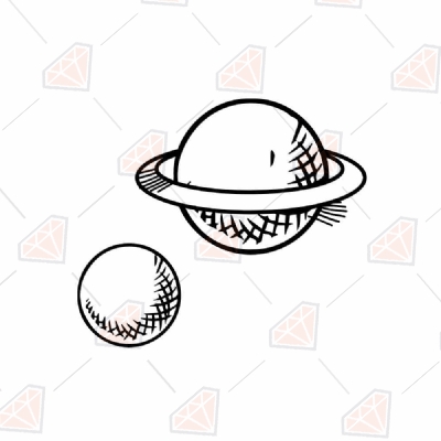 Planet Drawing SVG Cut File Drawings