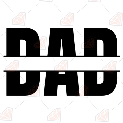 Dad Monogram Svg Cut Files, Father's Day Monogram Svg Vector Files Father's Day SVG