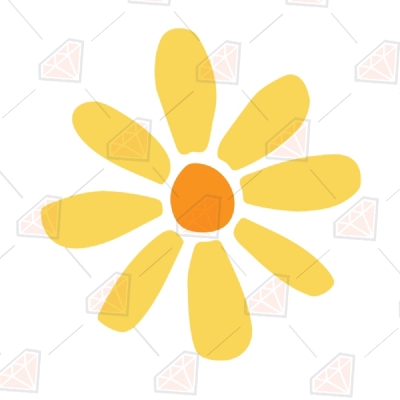 Basic Hand Drawing Sunflower SVG Vector File Sunflower SVG