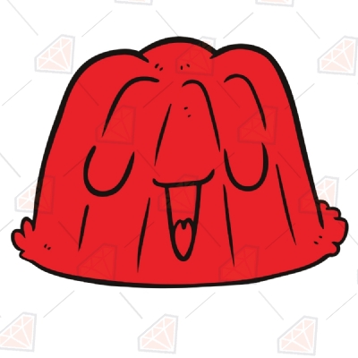 Cute Jelly SVG Clipart, Cute Jelly Cut Files Instant Download Cartoons