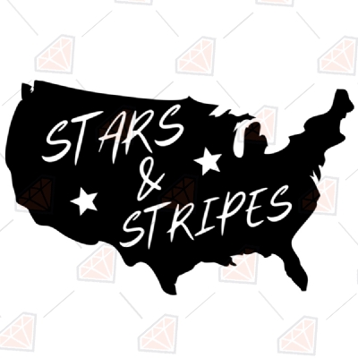 Stars & Stripes Us Map SVG,  4th of July SVG Cricut Files 4th Of July SVG