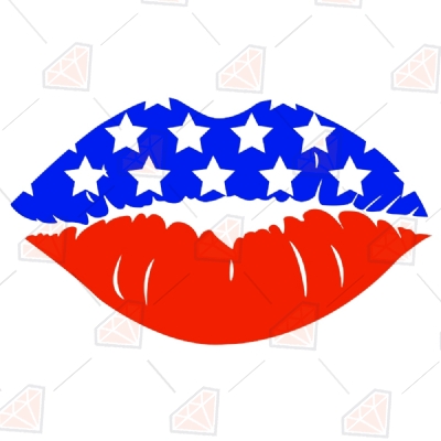 Usa Flag Lips Svg | 4th Of July Svg 4th Of July SVG