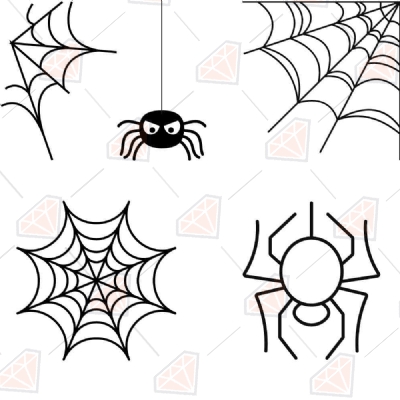 Spiderweb SVG File, Spider Clipart Insects/Reptiles SVG