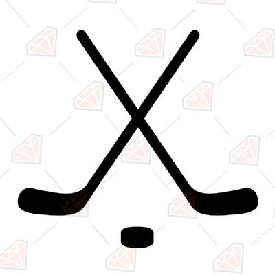 Crossed Hockey Sticks Svg | Hockey Pucks Cut Files  Shapes