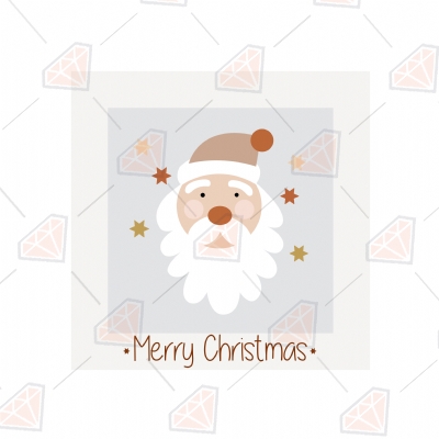 Merry Christmas Design with Santa SVG Cut Files Christmas
