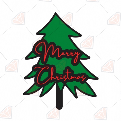 Merry Christmas Tree SVG Cut File Christmas SVG