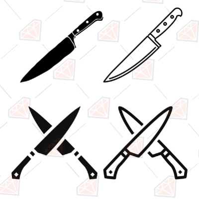 Knife & Knives Bundle SVG Cut File Shapes