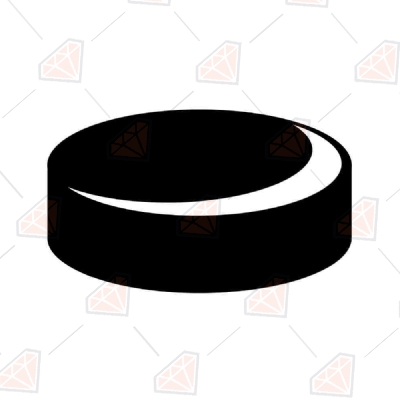 Hockey Puck SVG Cut File for Cricut and Silhouette Hockey