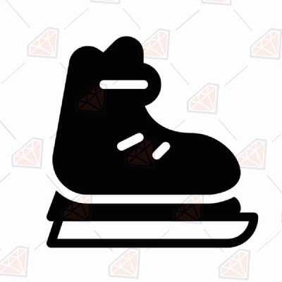 Hockey Skate SVG File, Skates Silhouette Design Hockey