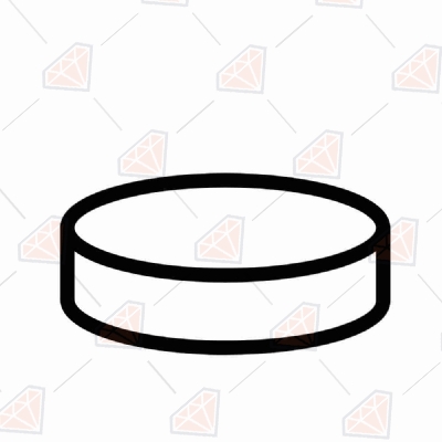 Hockey Puck Vector SVG File | Hockey Puck Silhouette Design Hockey SVGs