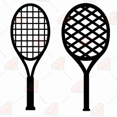 Tennis Racket SVG Cut File, Tennis Racket Clipart Tennis