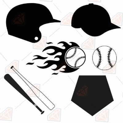 Baseball Bundle SVG Cut File, Instant Download Baseball