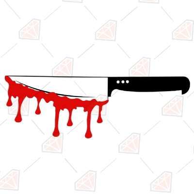 Bloody Knife SVG Cut Files, Knife with Blood Instant Download Halloween SVG
