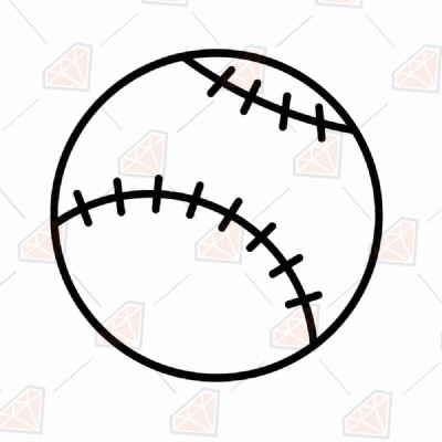 Baseball Ball SVG Cut File, Ball Clipart Baseball