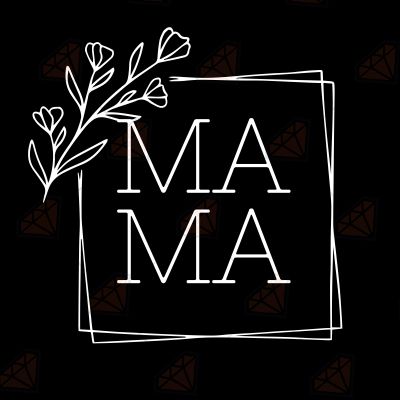 White Mama Square Flower Svg Mother's Day SVG