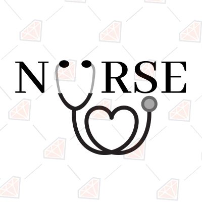 Nurse Heart Stethoscope SVG Nurse SVG