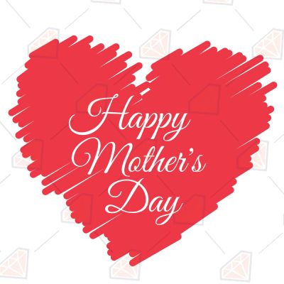 Happy Mother's Day Doodle Heart Svg, Mother's Day SVG Mother's Day SVG