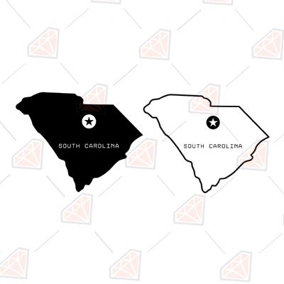 South Carolina Map Svg Flag