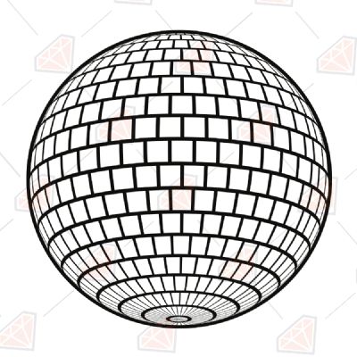 Party Ball Outline Vector Objects