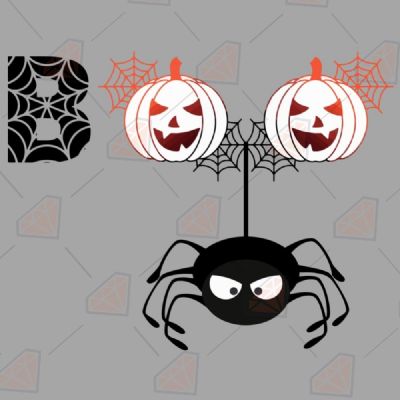 Boo Spider  SVG Halloween
