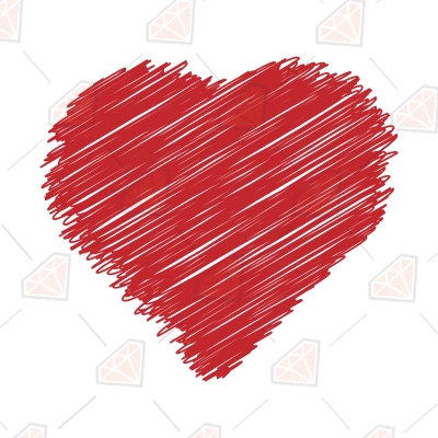Brush Stroke Heart SVG Valentine's Day SVG