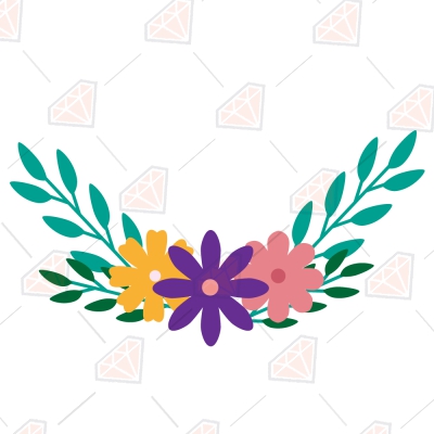 Colorful Flower SVG, Flower Clipart Instant Download Plant and Flowers