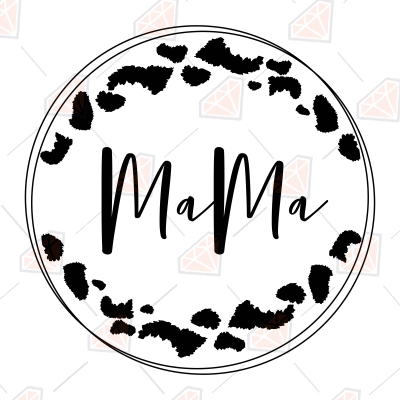 Mama Leopard Circle SVG Design Cut File Mother's Day SVG