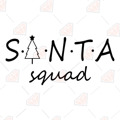 Santa Squad Tree SVG Christmas