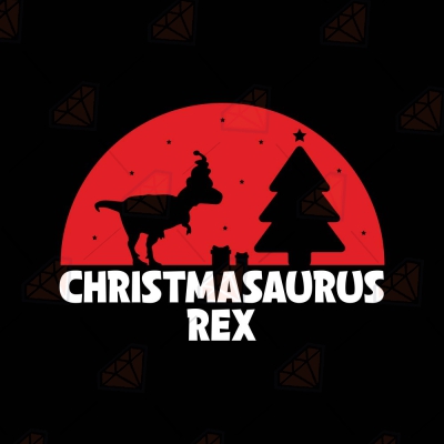 Christmasaurus Rex SVG, Funny SVG Cut File Christmas