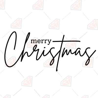 Merry Christmas Design with Cross SVG Christmas