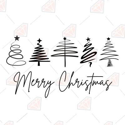 Merry Christmas with Tree SVG Christmas