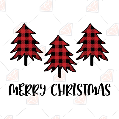 Merry Christmas SVG,  Buffalo Plaid Tree SVG Christmas SVG