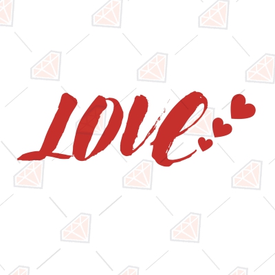 Love with Hearts SVG Design Valentine's Day SVG