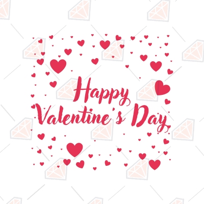 Happy Valentines Day with Hearts SVG Valentine's Day SVG