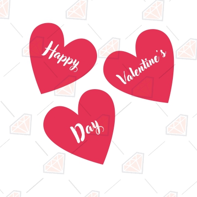Happy Valentine's Day Heart SVG Cut File Valentine's Day SVG