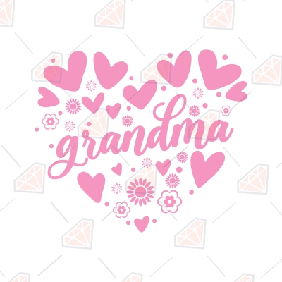 Grandma Heart SVG Cut File, Grandma SVG Mother's Day SVG
