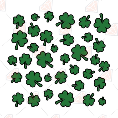 Shamrock Pattern SVG Cut File, St Patrick's Day SVG Pattern St Patrick's Day SVG