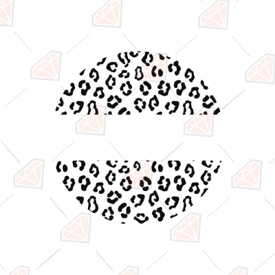 Leopard Print Monogram SVG, Circle Leopard SVG T-shirt SVG