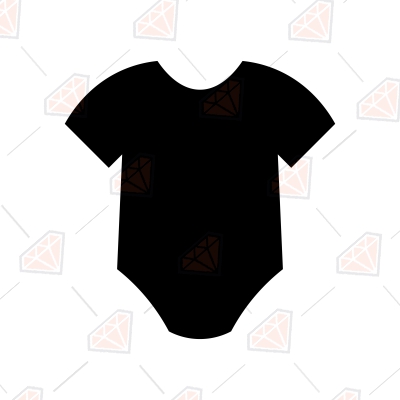 Black Onesie SVG, Black Baby Bodysuit SVG Instant Download Icon SVG