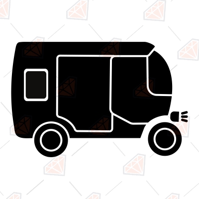 Rickshaw SVG Vector, Rickshaw Clipart File Transportation