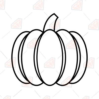 Halloween Pumpkin Outline SVG, Basic Pumpkin SVG Instant Download Halloween SVG