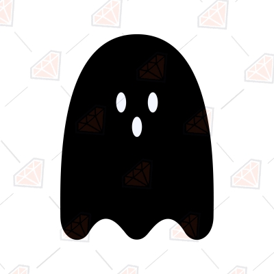 Ghost SVG, Halloween Ghost Silhouette Vector Files Halloween SVG